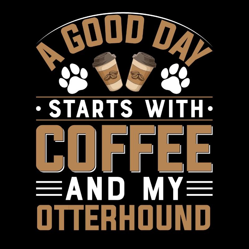 Otterhund Kaffee Trinken Hunderasse Pfote Koffein