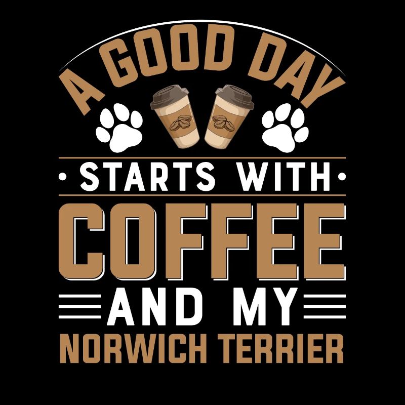 Norwich Terrier Kaffee Trinken Koffein Pfote Hunde