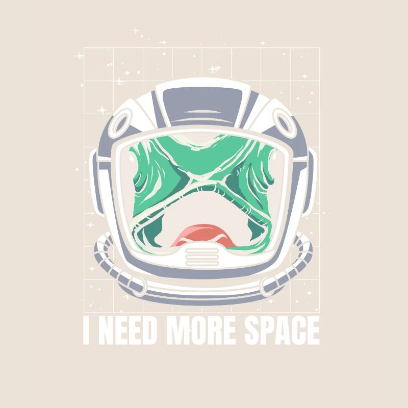 Gecko Eidechse Astronaut I Need More Space