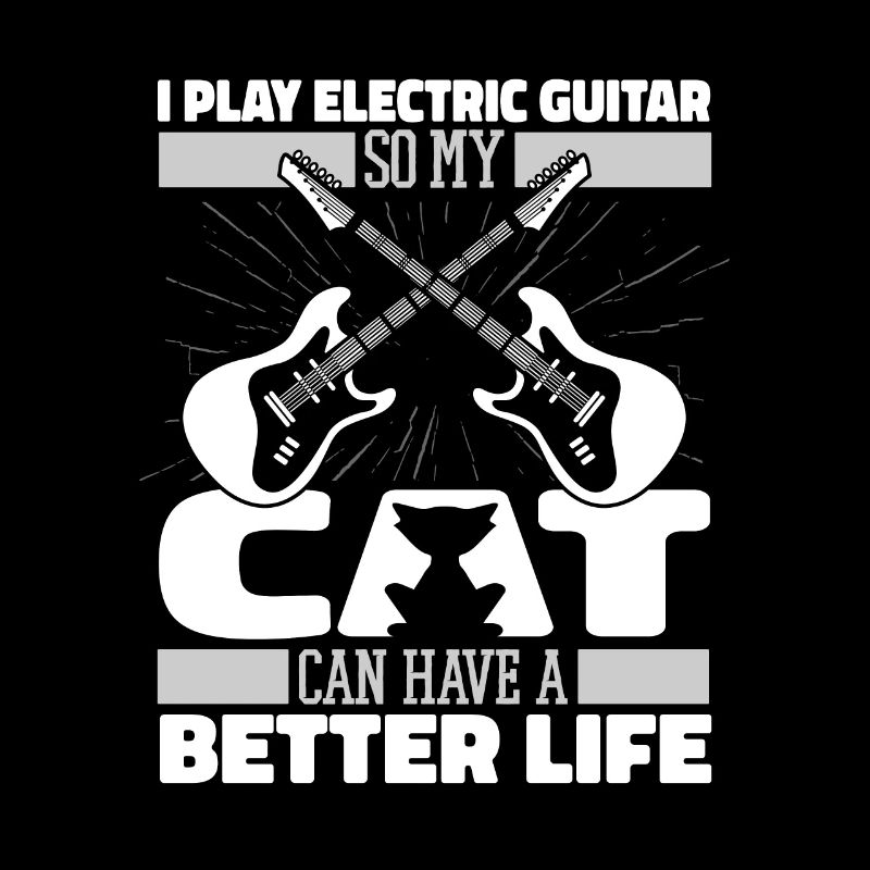 E Gitarre Elektrogitarre Katze