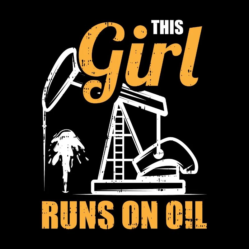 Ölfeld Bohrinsel Mädchen