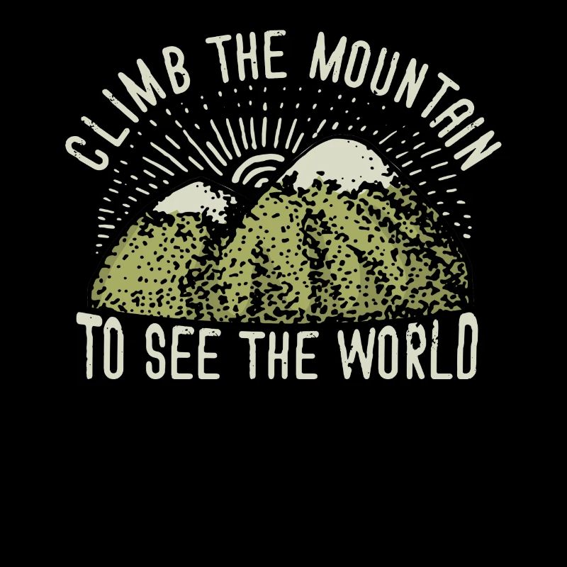 Erklimmen Sie den Berg, um die Welt zu sehen