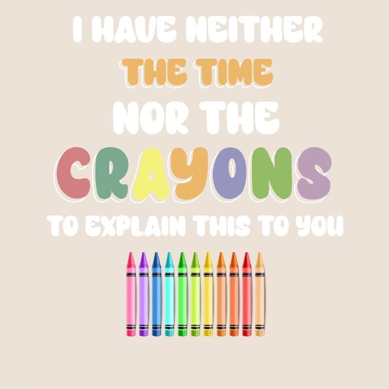 Ich habe nicht die Zeit oder die Buntstifte
