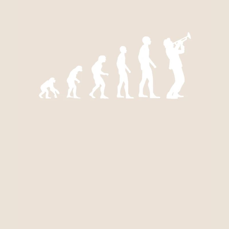 Evolution Trompete Mann Humor Trompeter
