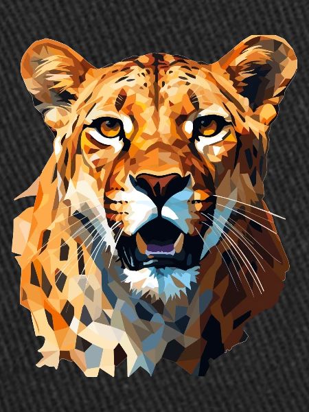 Guépard dans le style polygonal