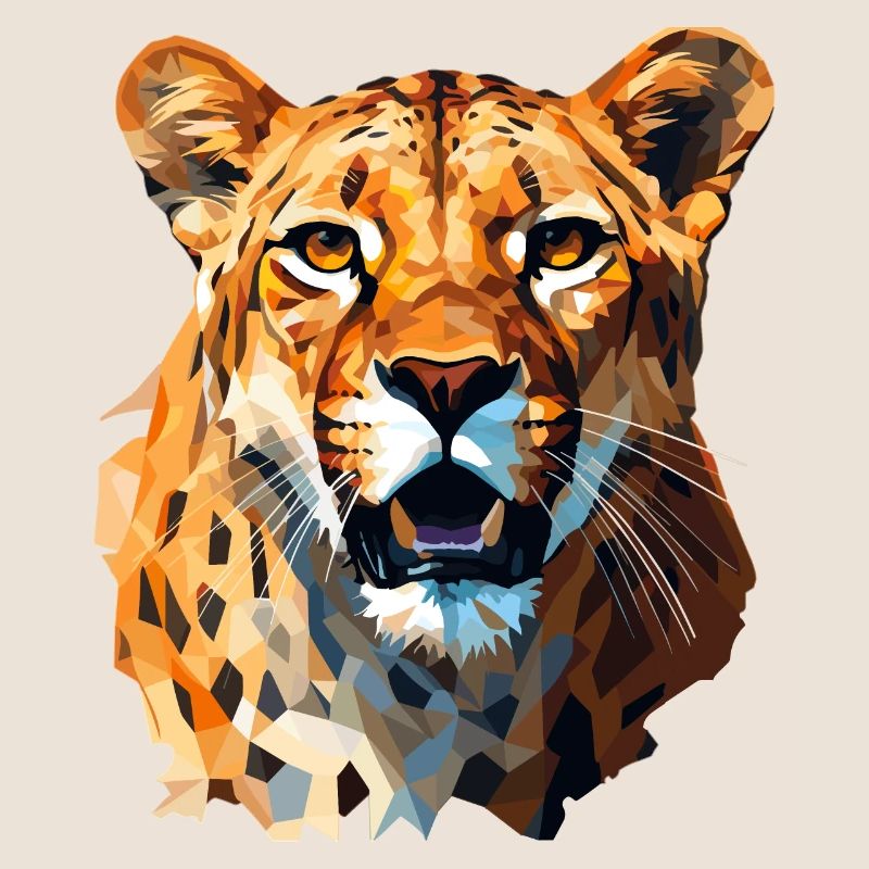 Gepard im Polygon Style