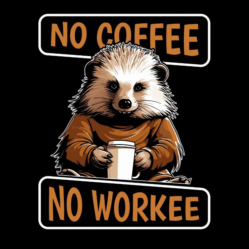Kaffee Cafe Stachelschwein No Coffee No Workee