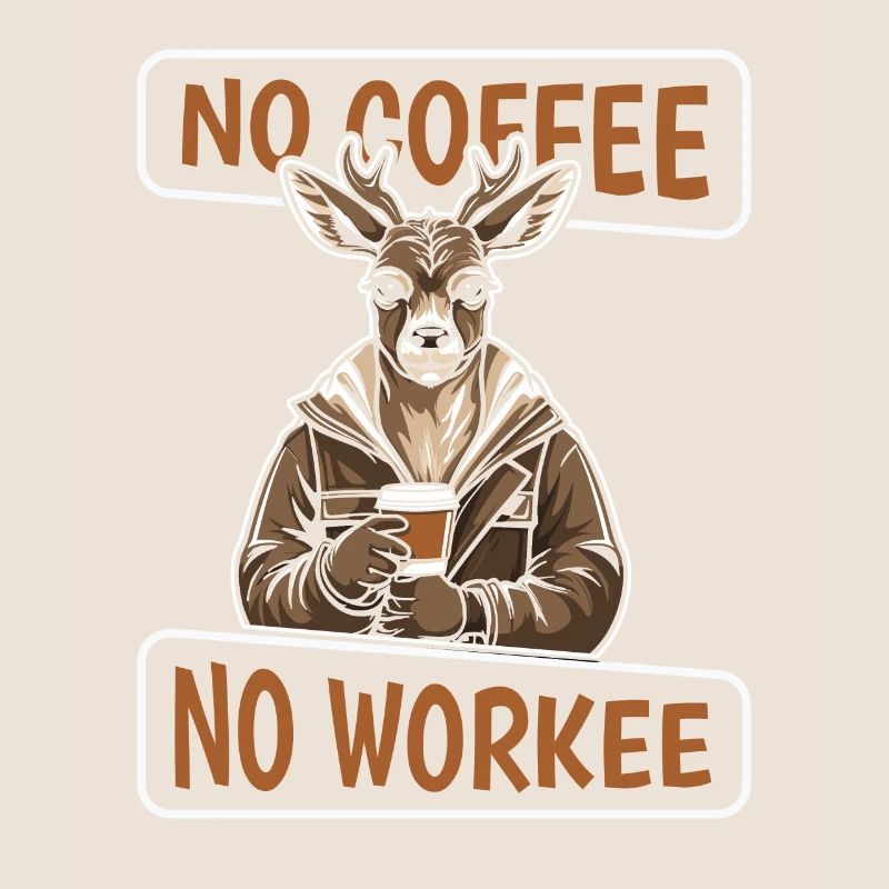 Kaffee Cafe Reh Pas de café Pas de Workee