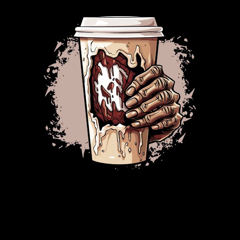 Kaffee Cafe Halloween Zombie Hand
