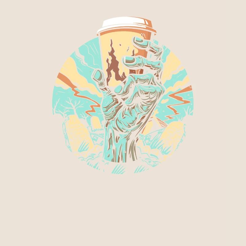 Kaffee Cafe Halloween Zombie Hand