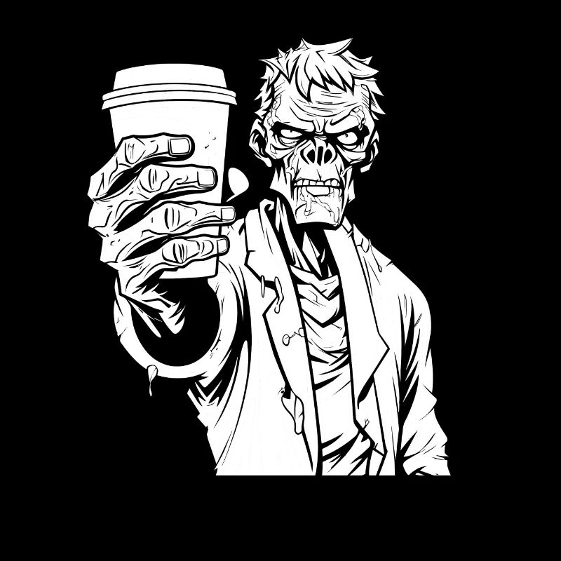 Kaffee Cafe Halloween Zombie Hand