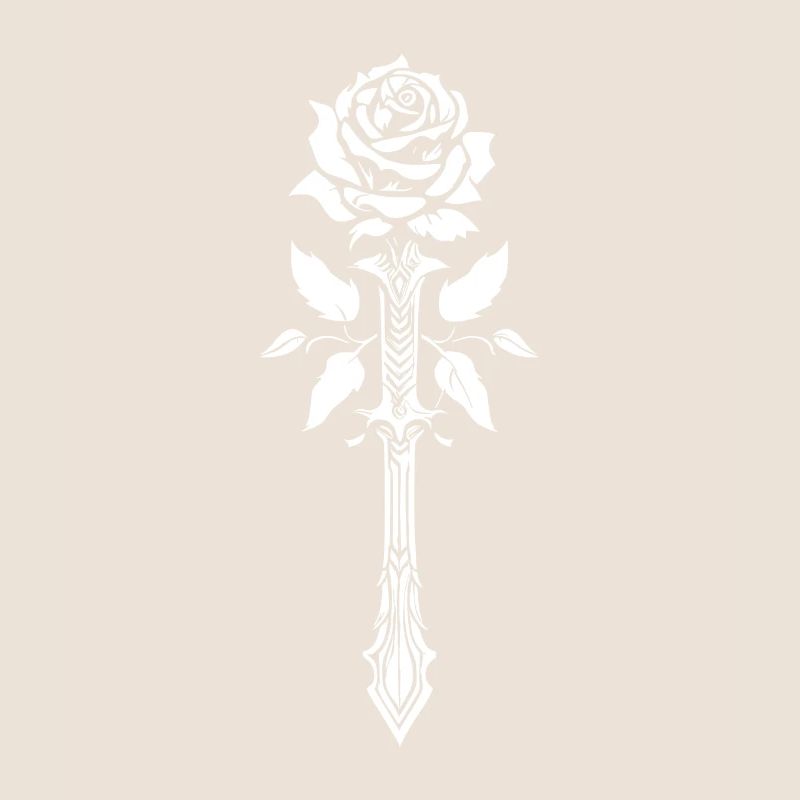 Épée Goth Rose rouge