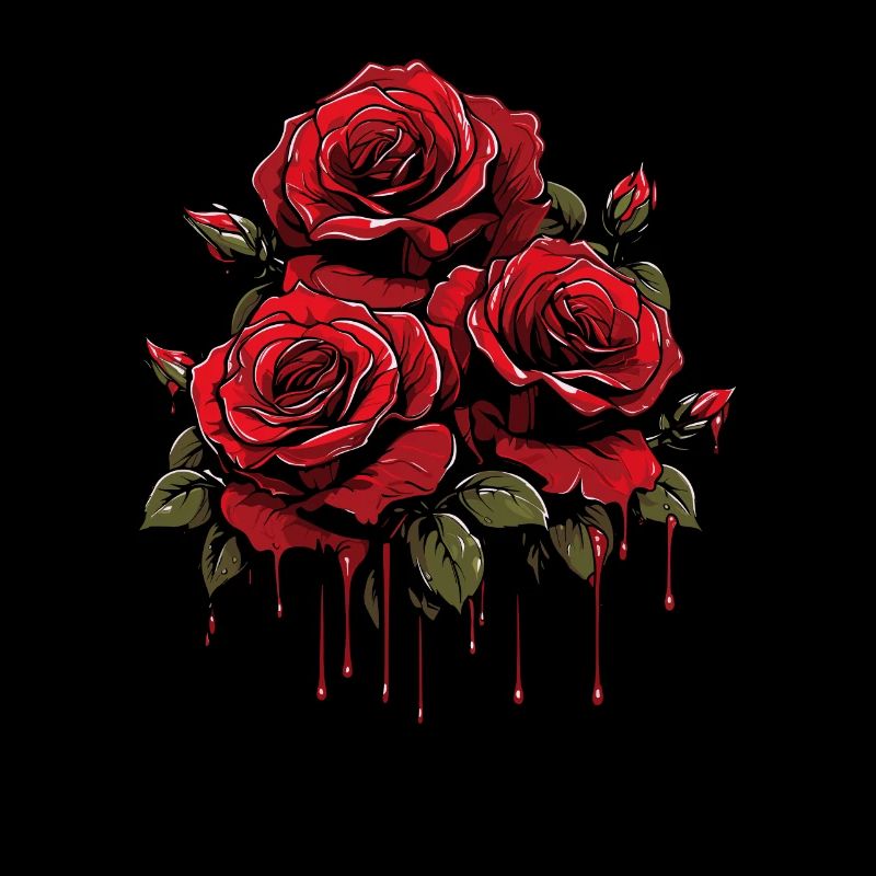 Red Rose Goth Cool