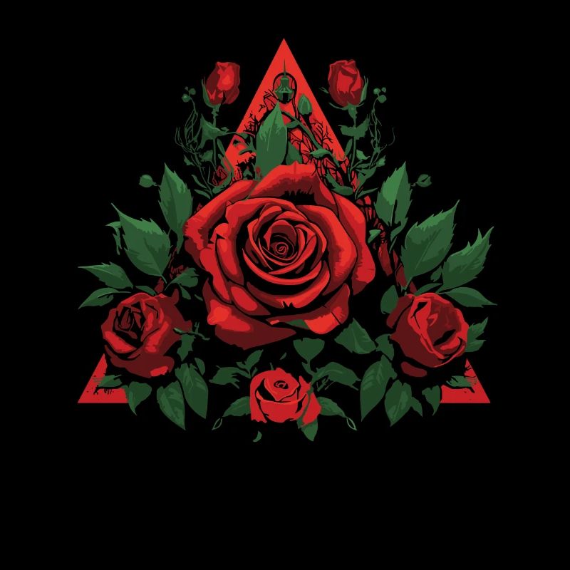 Rose rouge Goth