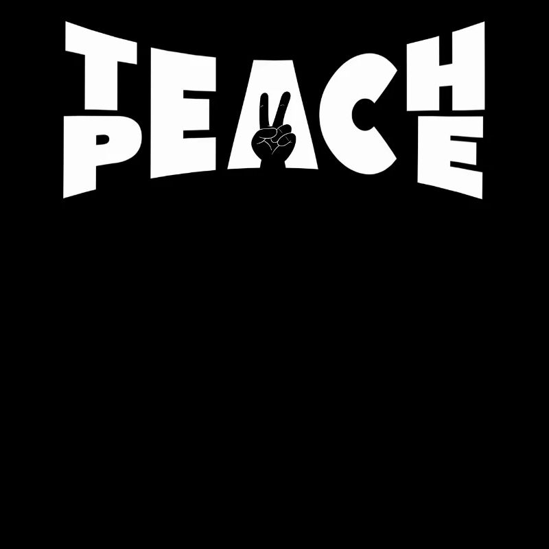 Enseigner la paix Jeu de mots Groovy Hippie Enseignant