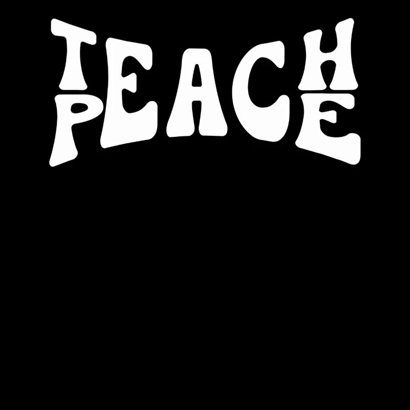 Enseigner la paix Jeu de mots Groovy Hippie Enseignant