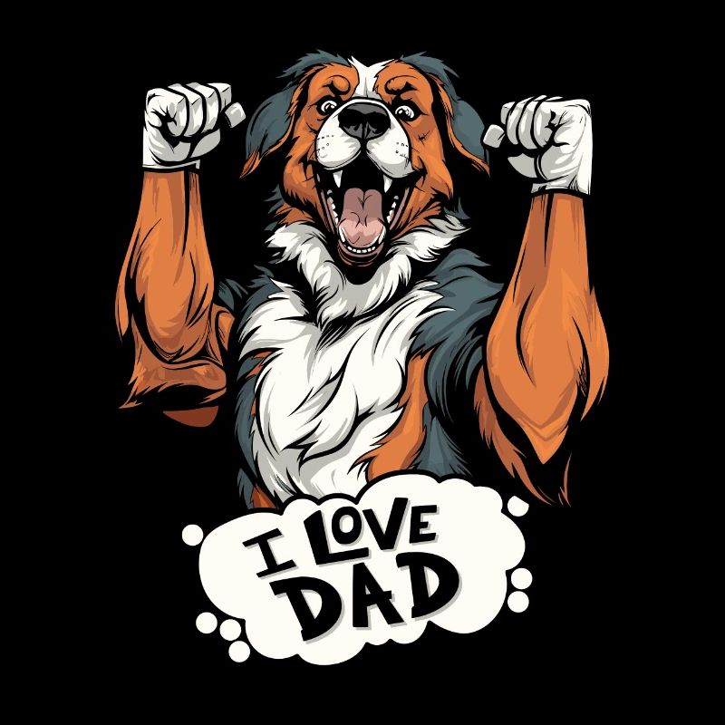 Australian Shepherd I Love Dad