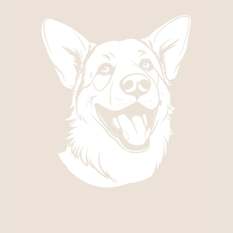 Schäferhund Lächelnd
