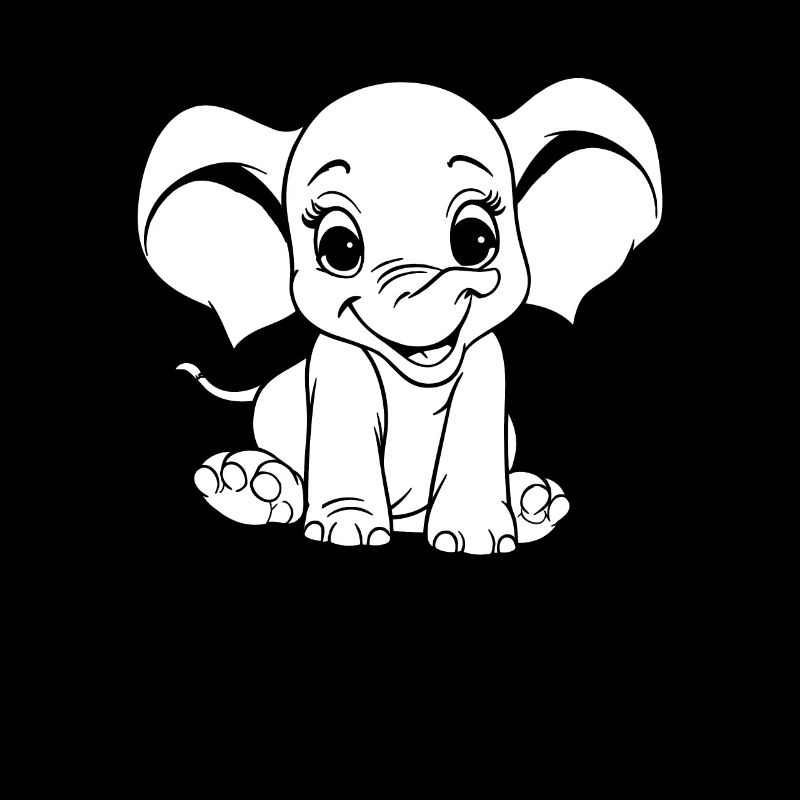 Éléphant souriant