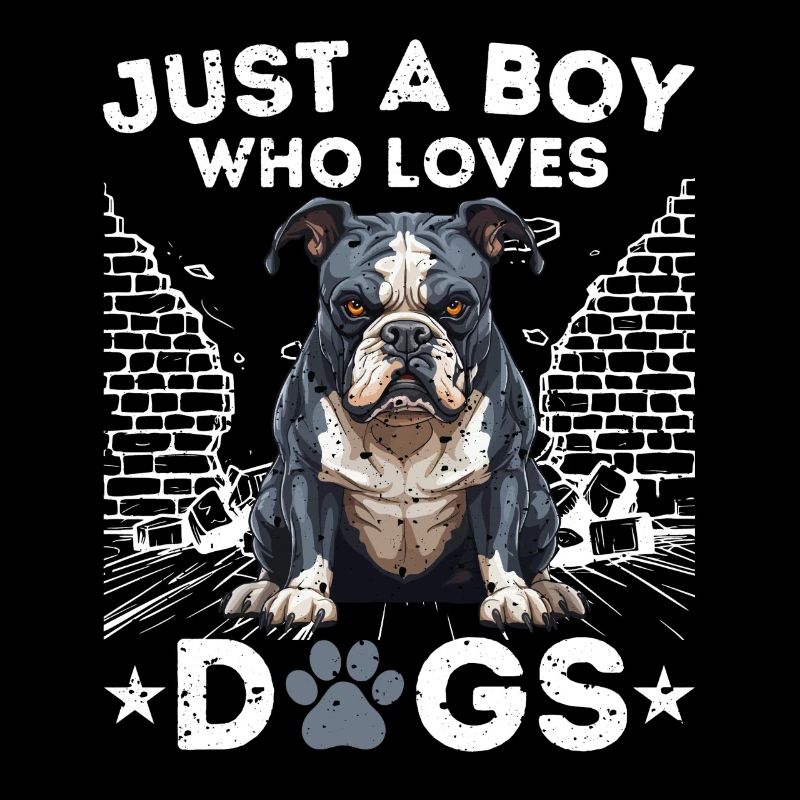 Juste un garçon qui aime les chiens
