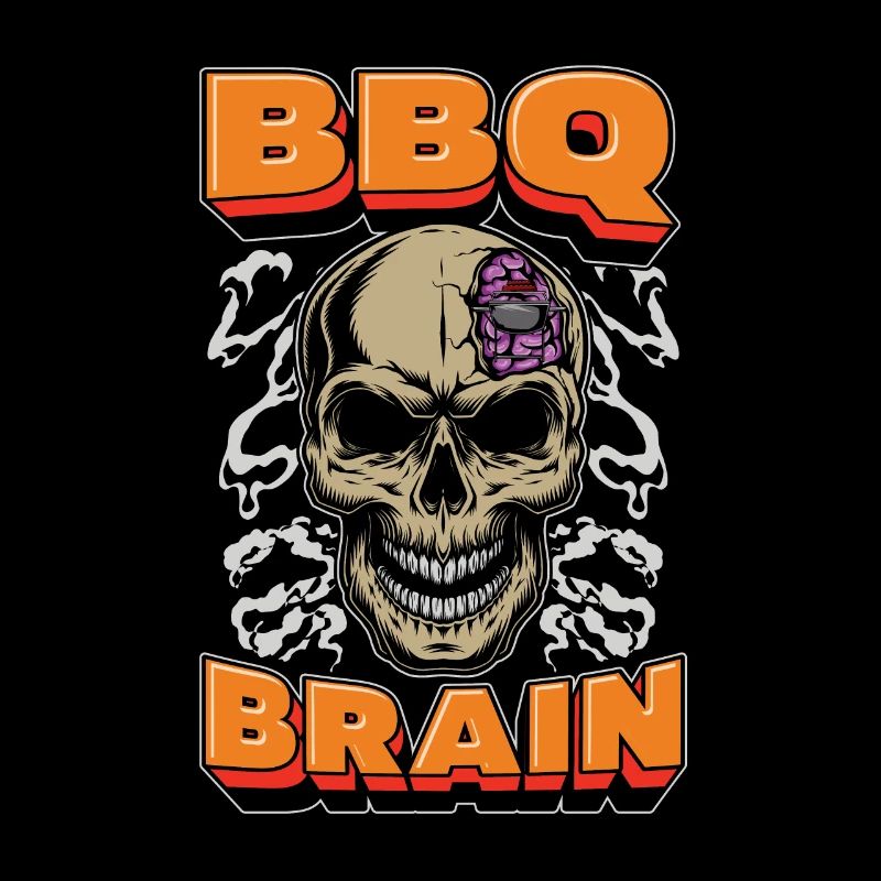 Bbq Grilling Skull Bbq Brain