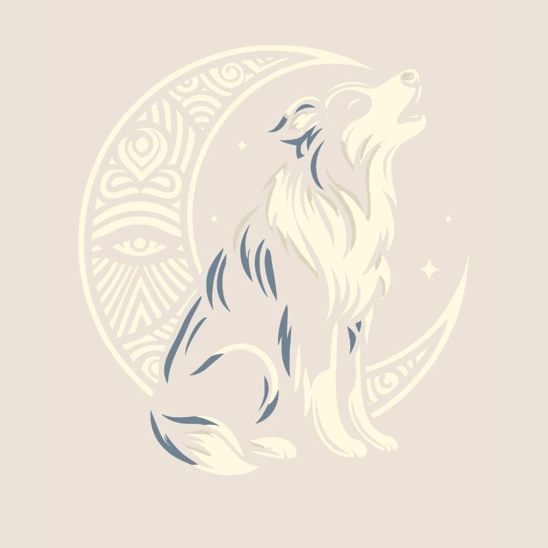 Australian Shepherd Tribal Moon