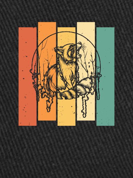 Waschbär Moon Howling