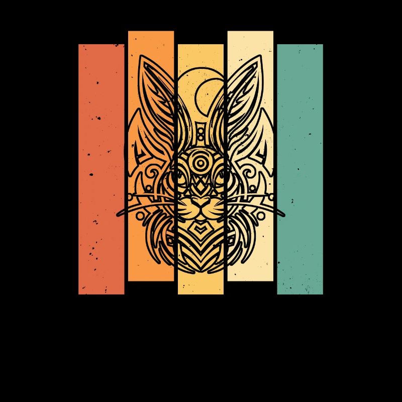 Bunny Rabbit Tribal Phases de lune