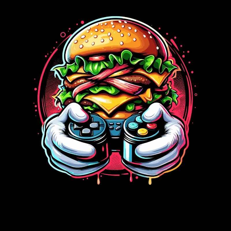 Gamer Gaming Burger Manette de jeu
