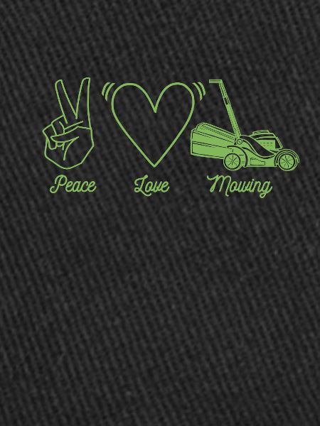 Lawn mower mowing