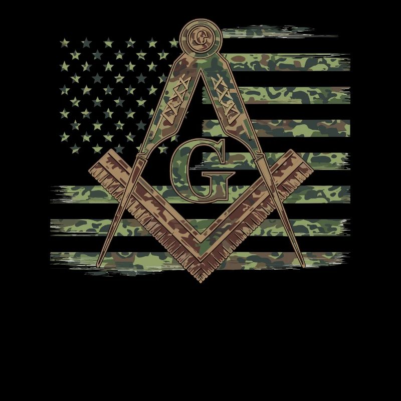 Drapeau Camo Américain Mason Masonic Camo