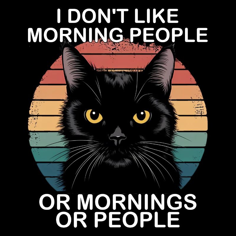 Lustige Schwarze Katze
