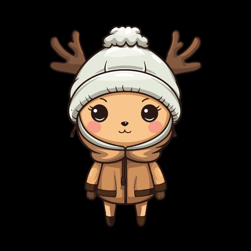 Bande dessinée d’hiver cerf