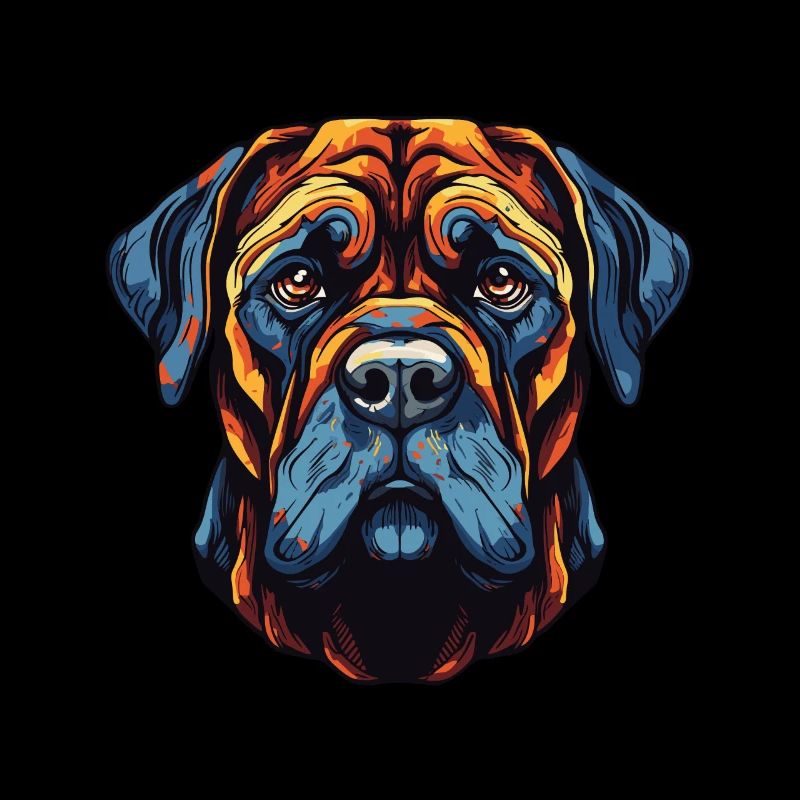 Portrait de chien Mastiff
