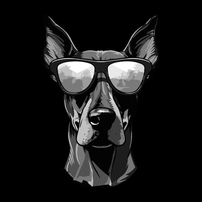 Doberman Dog Head Portrait Cool