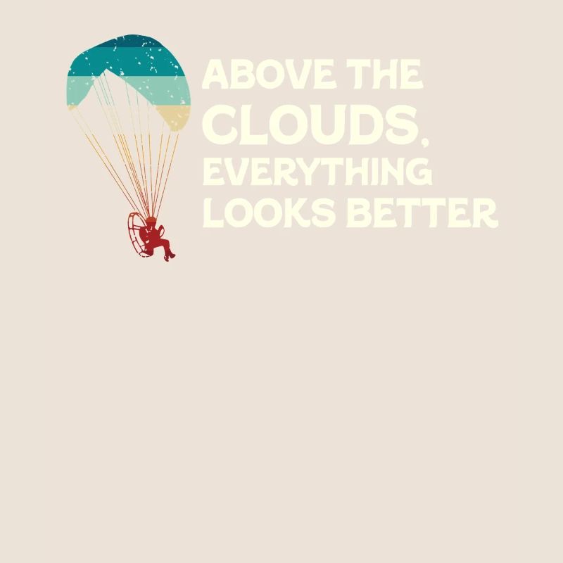 Au-dessus des nuages Passionné de paramoteur