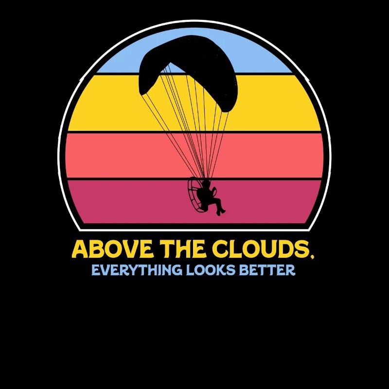 Au-dessus des nuages Passionné de paramoteur