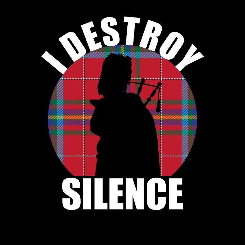 « I Destroy Silence » drôle de conception de cornemuse