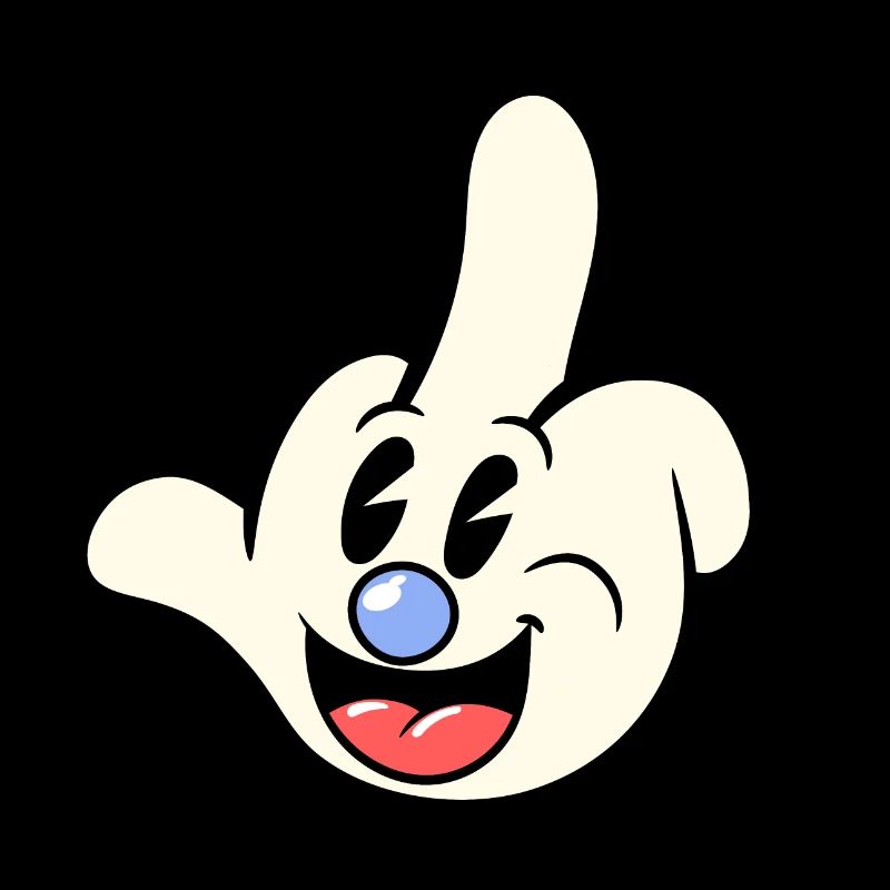 Middle finger cartoon sarcasm sarcastic
