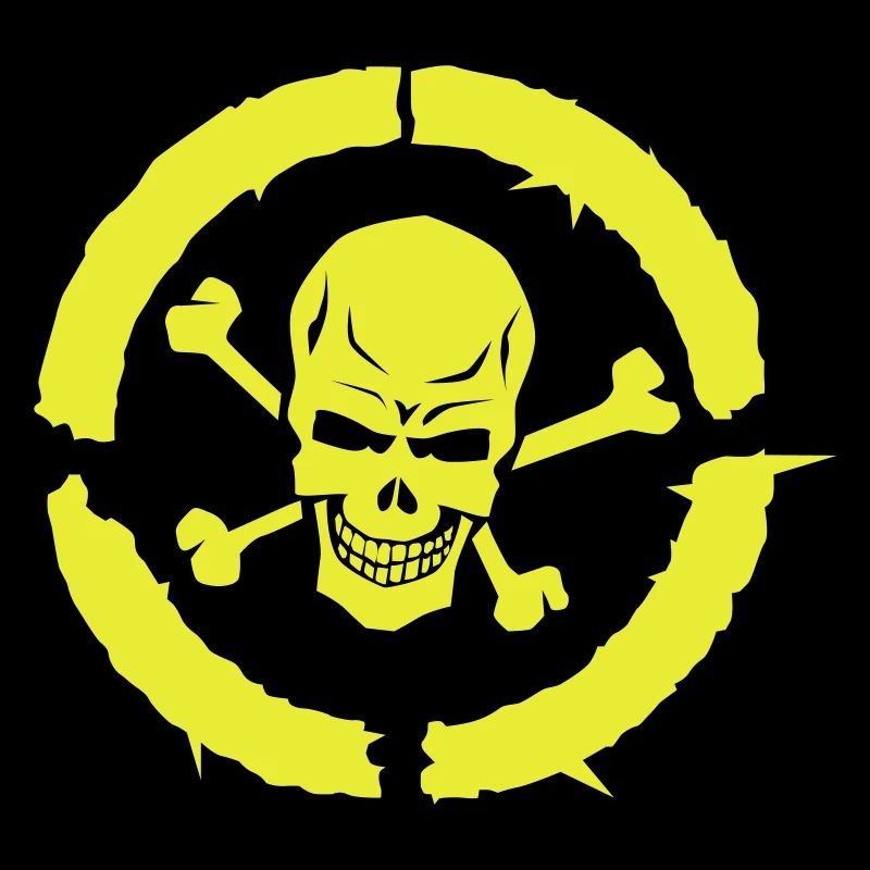 skull skull bone circle