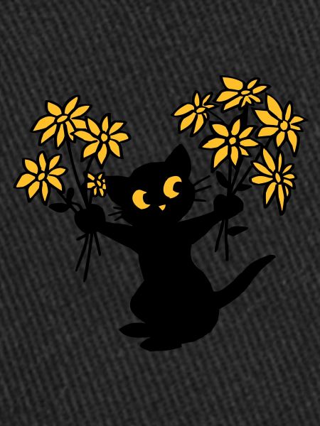 Le chat aux fleurs