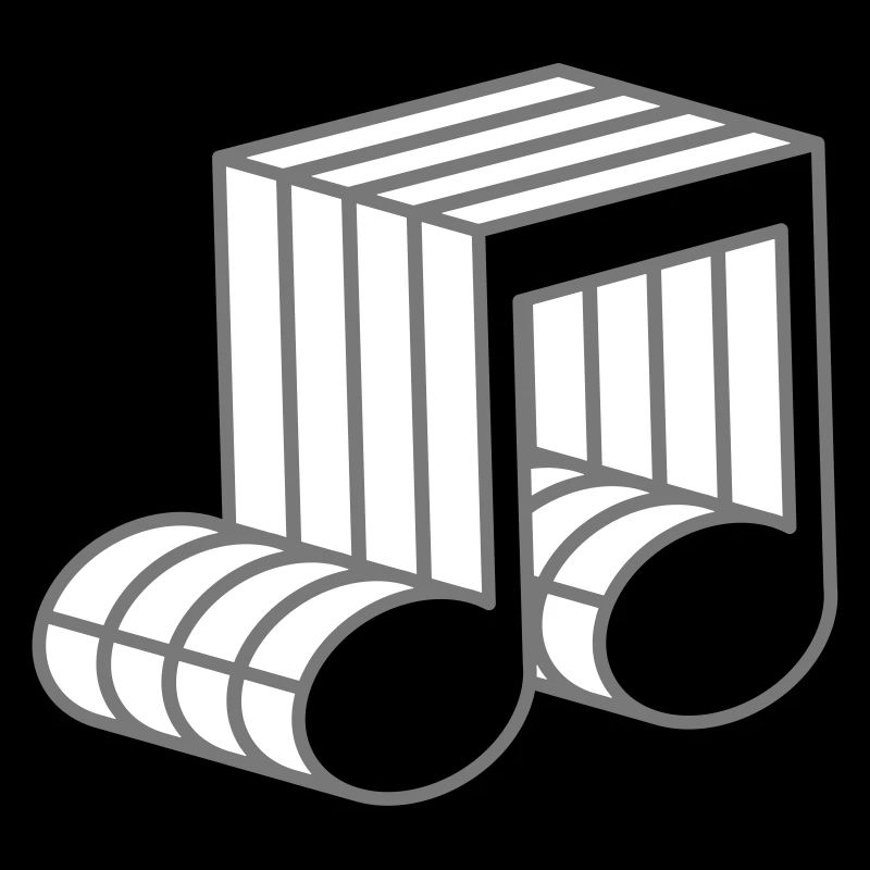 music note pattern symbol contour 3d characters party mu