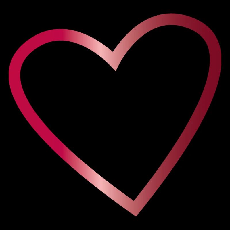 Heart Contour in Ruby Red