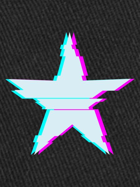 Étoile avec effet glitch