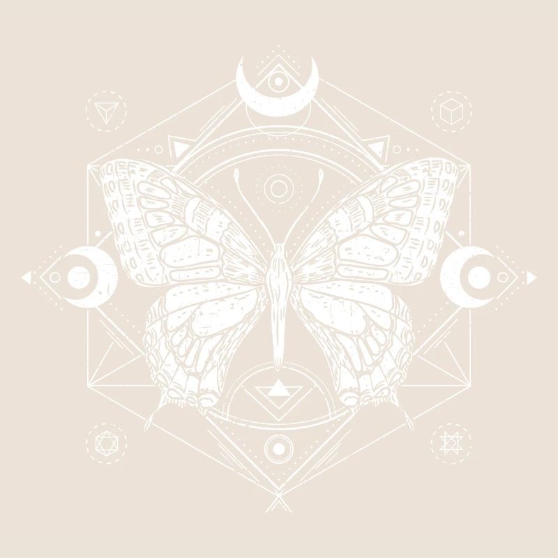 Occult Gothic Moon Phases Moth