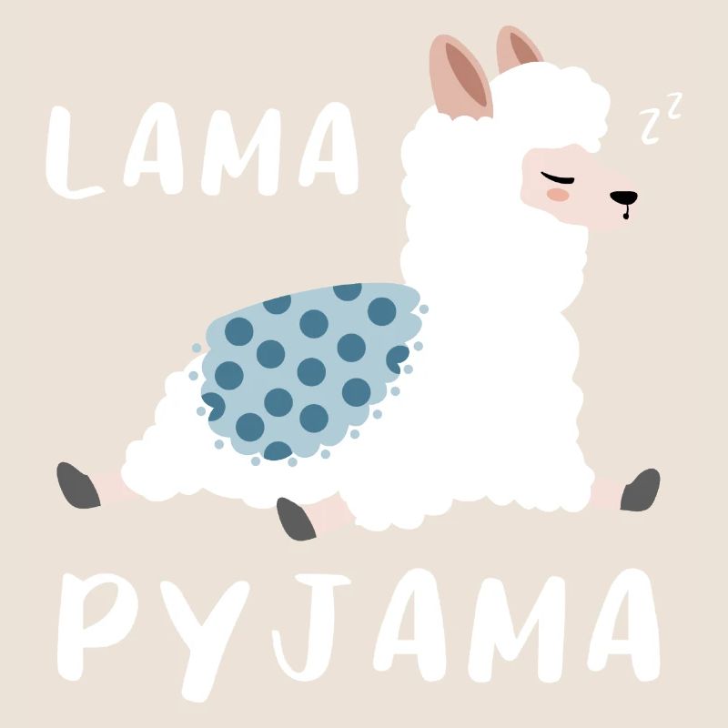 Lama Pyjama Langschläfer Geschenk