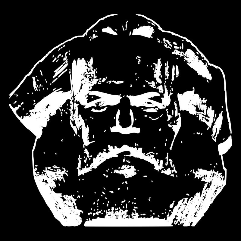 Karl Marx Kopf weiß