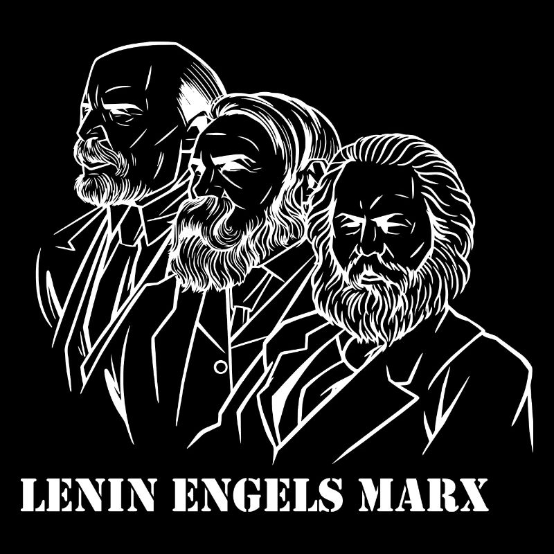 marx engels lenin heads statues communism sickle