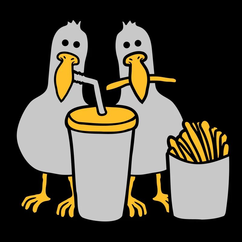 Fast Food geklaut Möwen