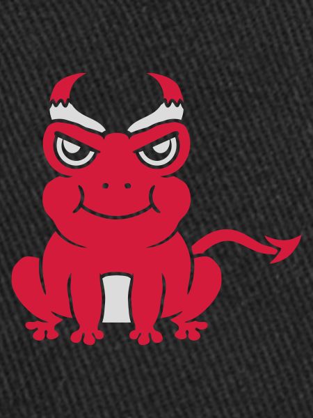 Dämon Teufel Hörner Frosch